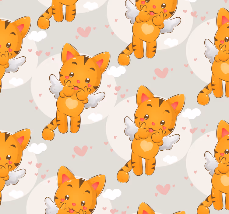 Cortina roller para bebé gatitos voladores adorables - TenVinilo