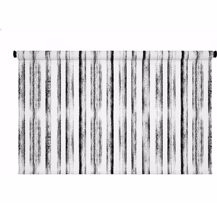 Cortina roller pasillo blanco y negro nórdico - TenVinilo