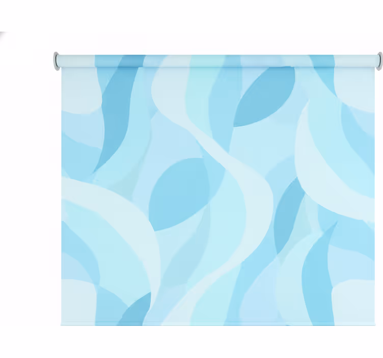 Cortina roller baño motivo azul claro - TenVinilo