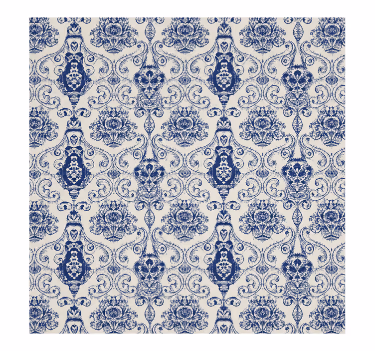 Cortina roller habitación matrimonio patrón porcelana 140 - TenVinilo