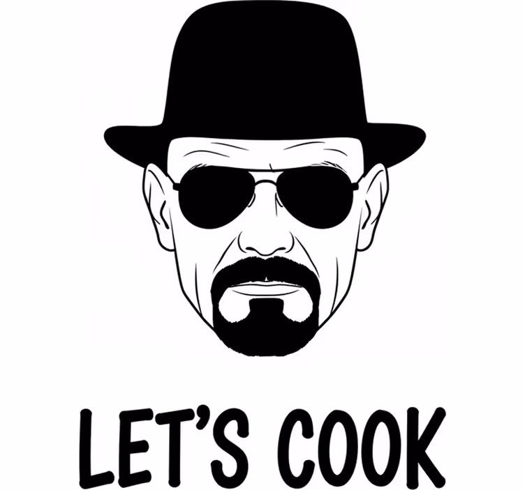 Cortina roller tv vinilo decorativo heisenberg a cocinar - TenVinilo