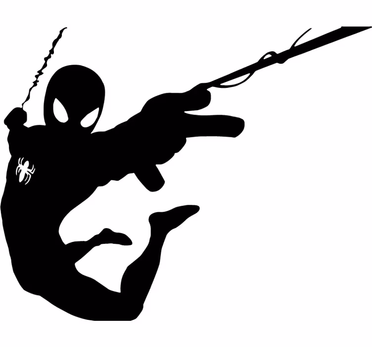 Cortina roller superhéroes silueta spiderman - TenVinilo