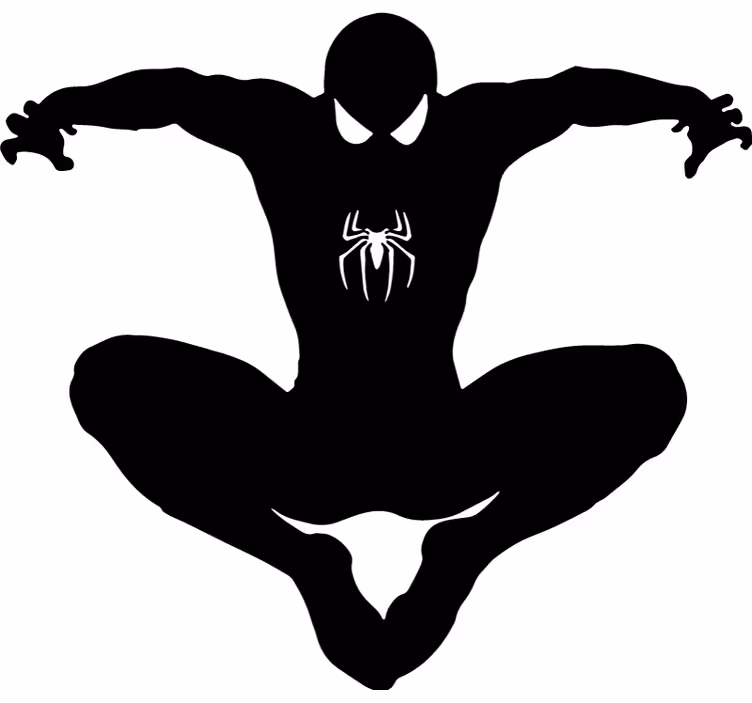 Cortina roller superhéroes silueta de spiderman - TenVinilo