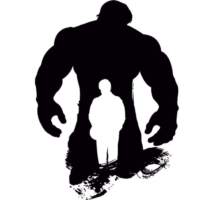 Cortina roller superhéroes vinilo decorativo hulk silueta - TenVinilo