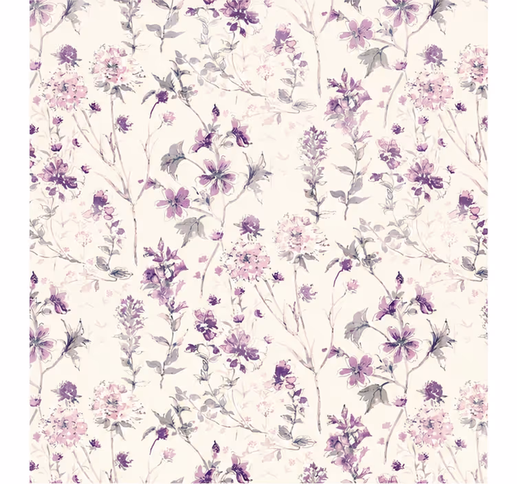Cortina roller morada flores lila - TenVinilo