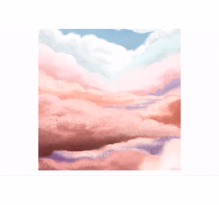 Cortina roller rosa nubes melocotón 180 cm - TenVinilo