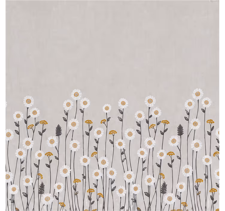 Cortina roller floral blackout de flores escandinavas - TenVinilo