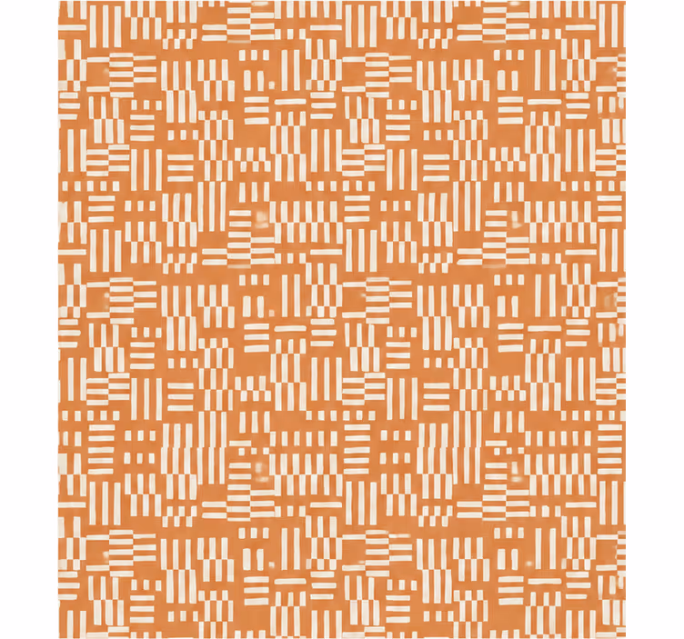 Cortina roller naranja patrón de tiras de pino - TenVinilo
