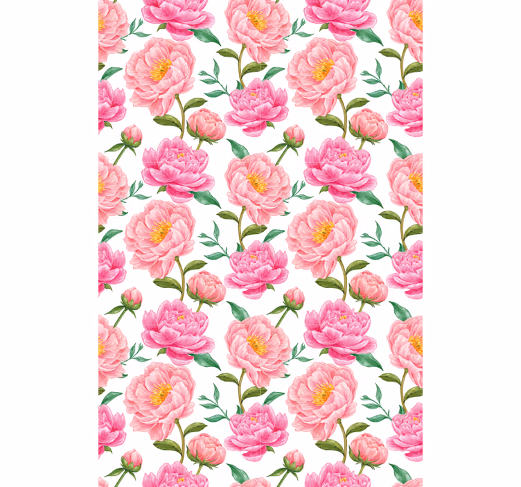 Estor estampado floral patrón de rosas - TenVinilo