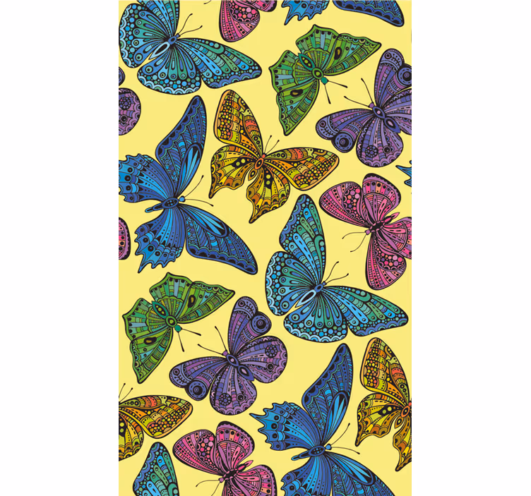 Estor mariposas grandes multicolor - TenVinilo