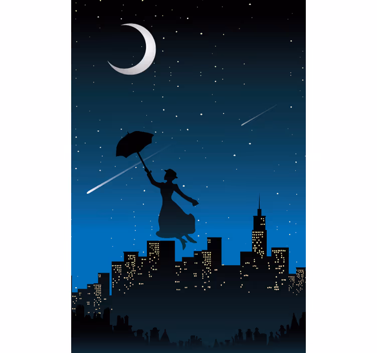 Estor habitación Mary poppins volando - TenVinilo