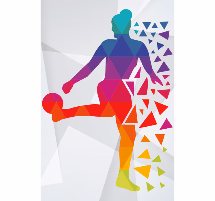Estor deportes chica futbolera color degradado - TenVinilo