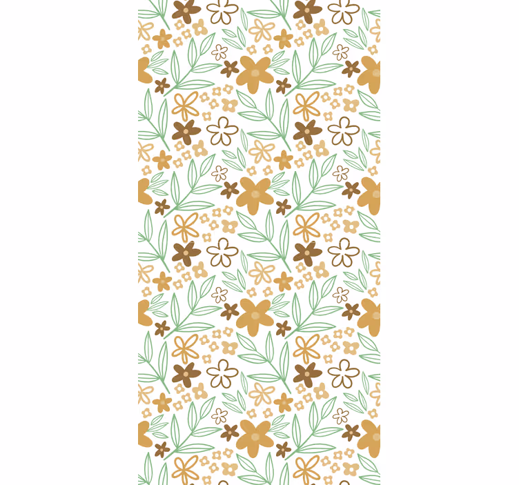 Cortina roller flores diseño con motivos florales - TenVinilo