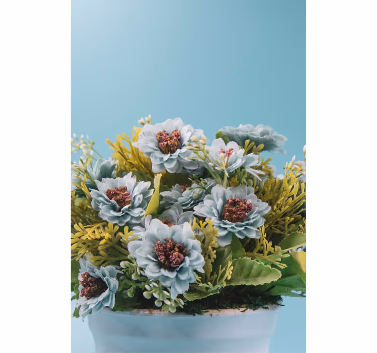 Cortina roller flores arreglo suculento - TenVinilo