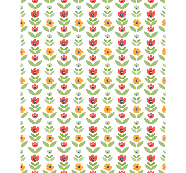 Cortina roller flores encantador patrón floral - TenVinilo