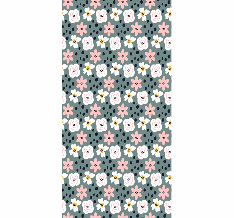 Cortina roller flores diseño floral floreciente - TenVinilo