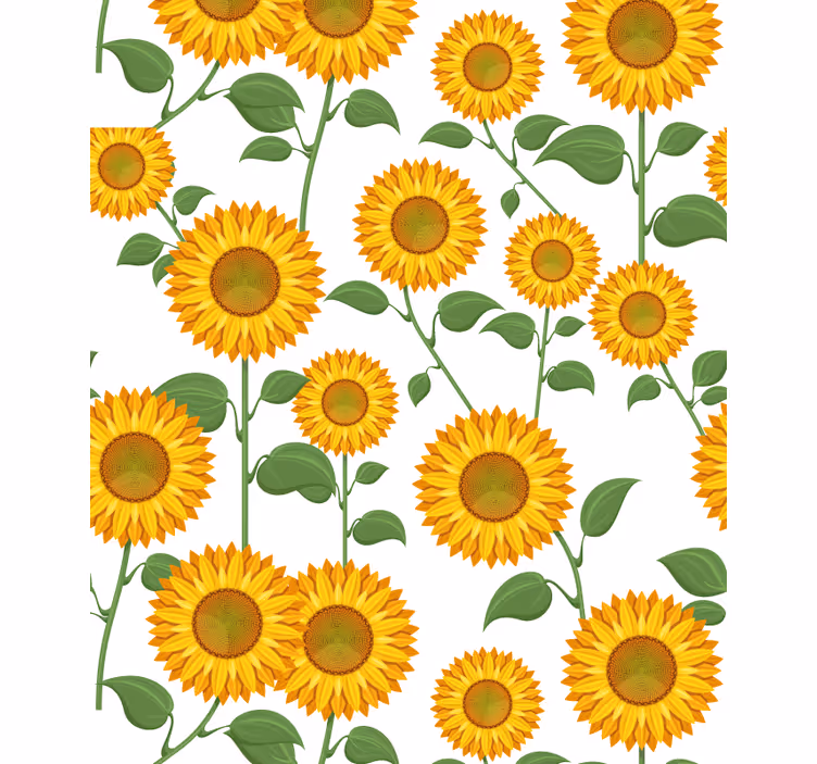 Estor floral Girasoles animados - TenVinilo