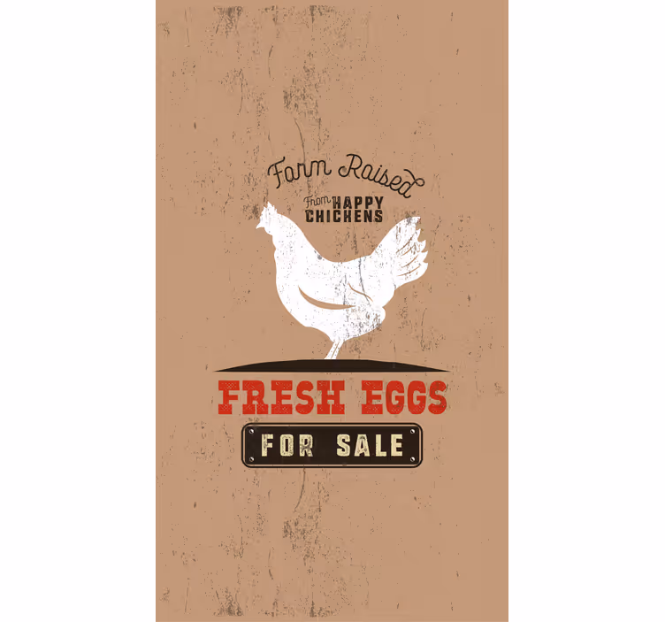 Cortina roller personalizable señal de huevos frescos - TenVinilo