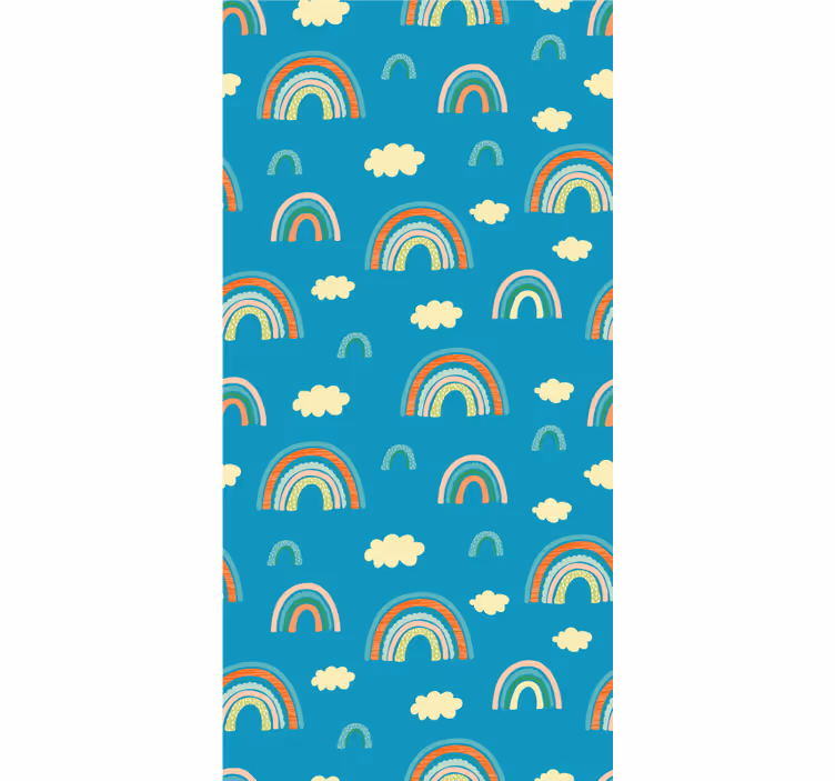 Estor infantil Hermoso fondo de primavera con arco iris - TenVinilo