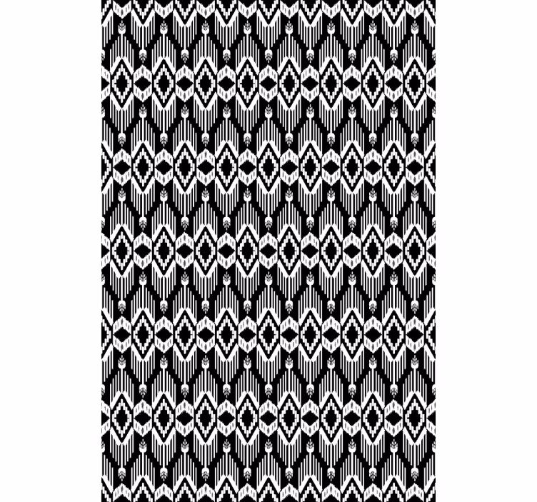 Cortina roller textura patrón geométrico negro - TenVinilo