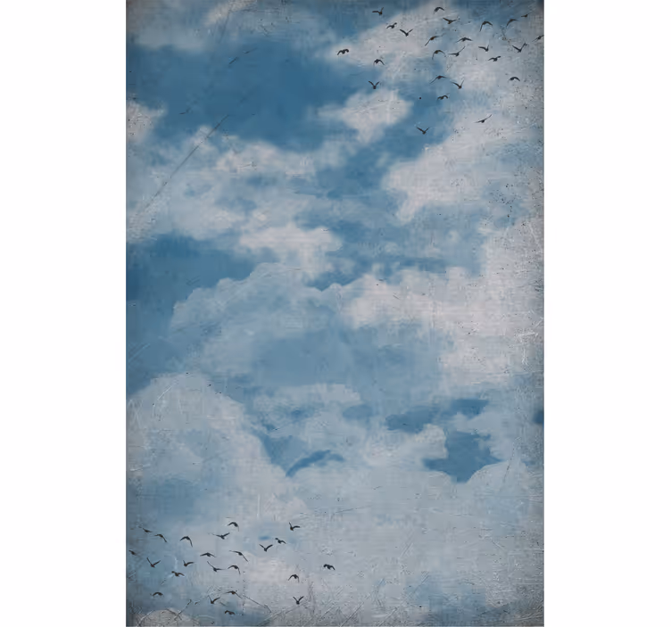 Estor nubes Pintura de estilo vintage - TenVinilo