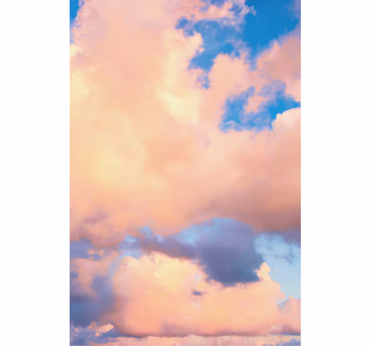 Estor nubes Cielo azul claro y rosa - TenVinilo