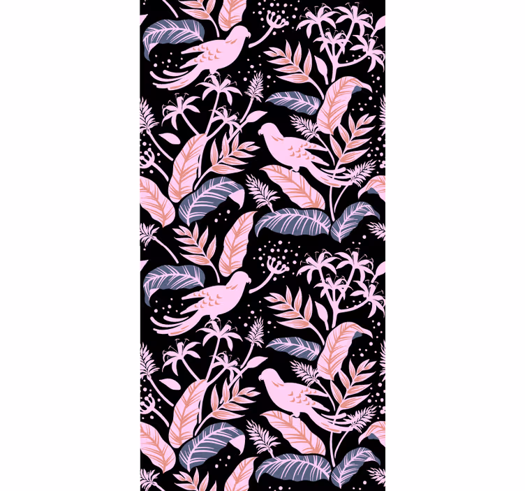 Cortina roller animales motivos de aves tropicales - TenVinilo