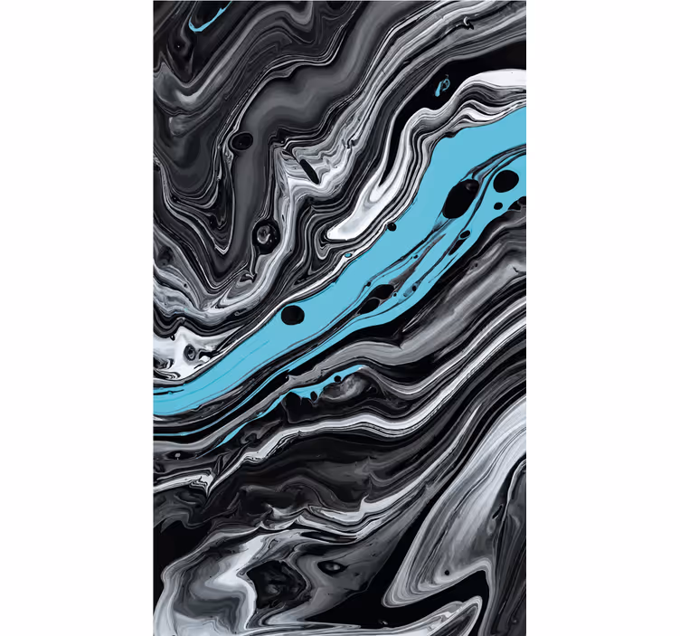 Estor dibujos Pintura efecto mármol negro - TenVinilo