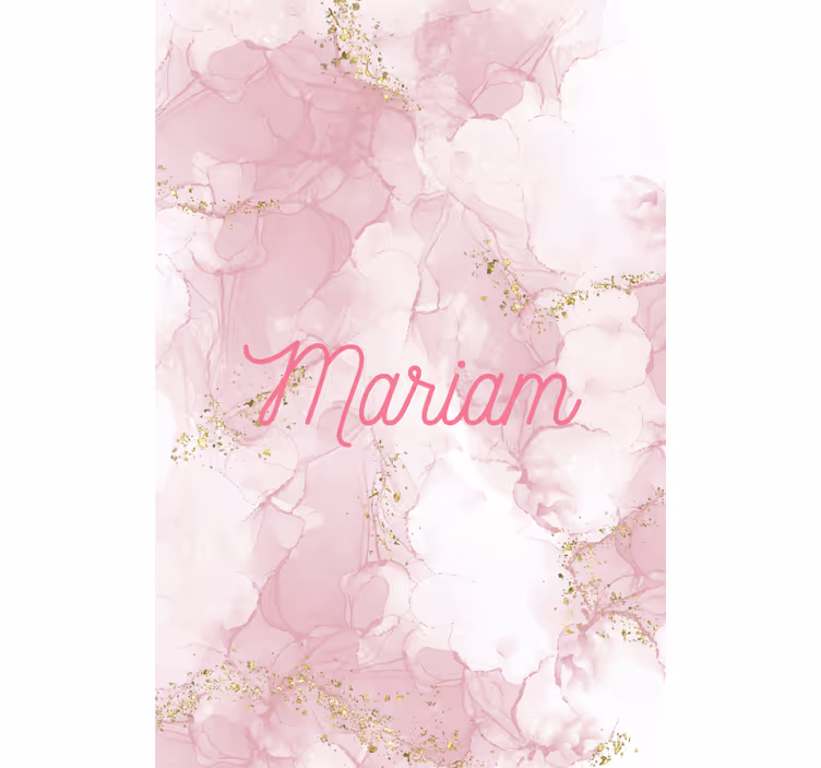 Estor personalizable Patrón rosa claro con nombre - TenVinilo