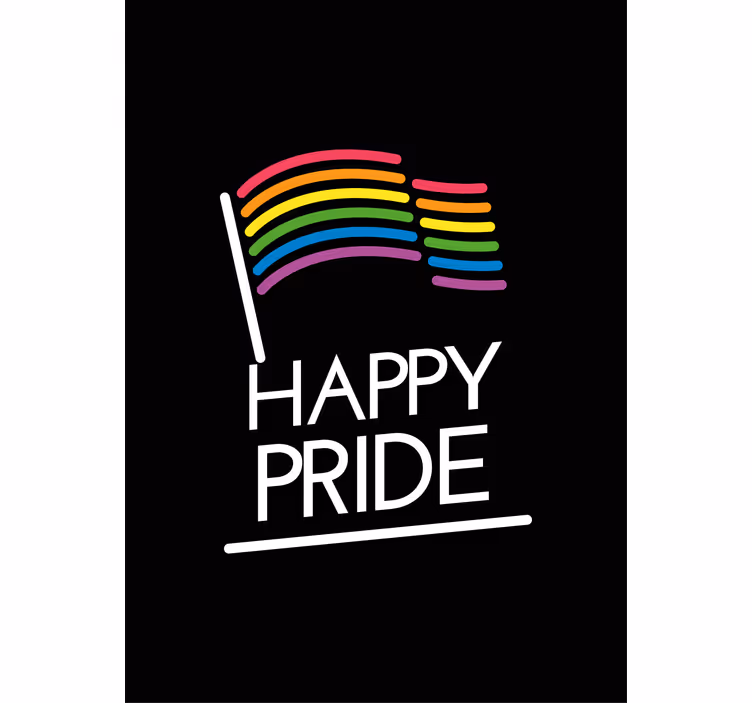 Cortina roller frase mensaje de la bandera del arcoiris - TenVinilo