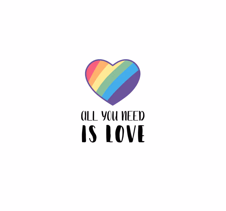 Estor salón Símbolo social de amor lgbt - TenVinilo