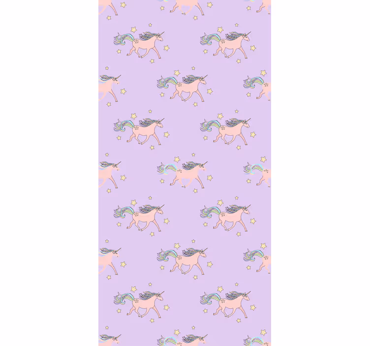 Estor dibujos Rosa pastel colores dulces unicornios patrón - TenVinilo