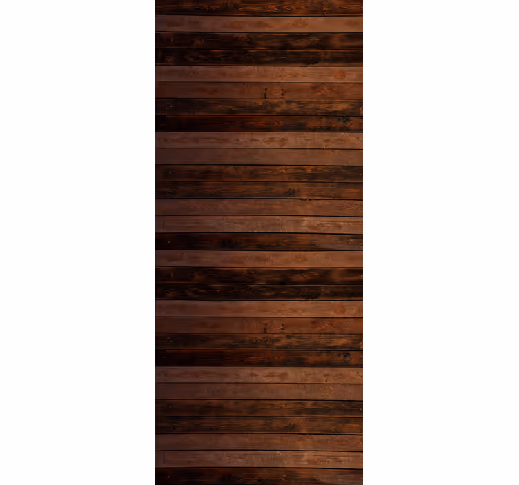 Cortina roller rústica patrón de listones de madera - TenVinilo