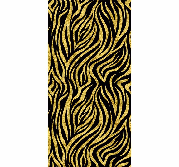 Cortina roller animales estampado tigre amarillo - TenVinilo