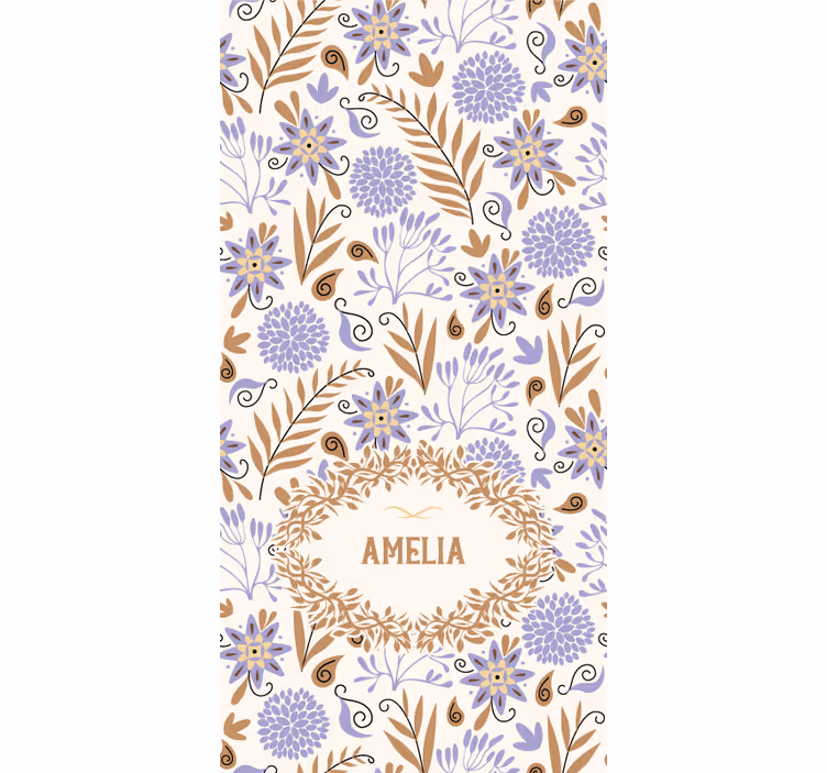 Cortina roller floral diseño floral personalizado - TenVinilo
