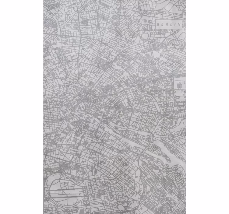 Cortina roller original esquema del mapa de la ciudad - TenVinilo