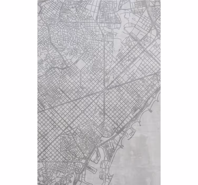 Cortina roller mapamundi patrón de mapa de la ciudad - TenVinilo