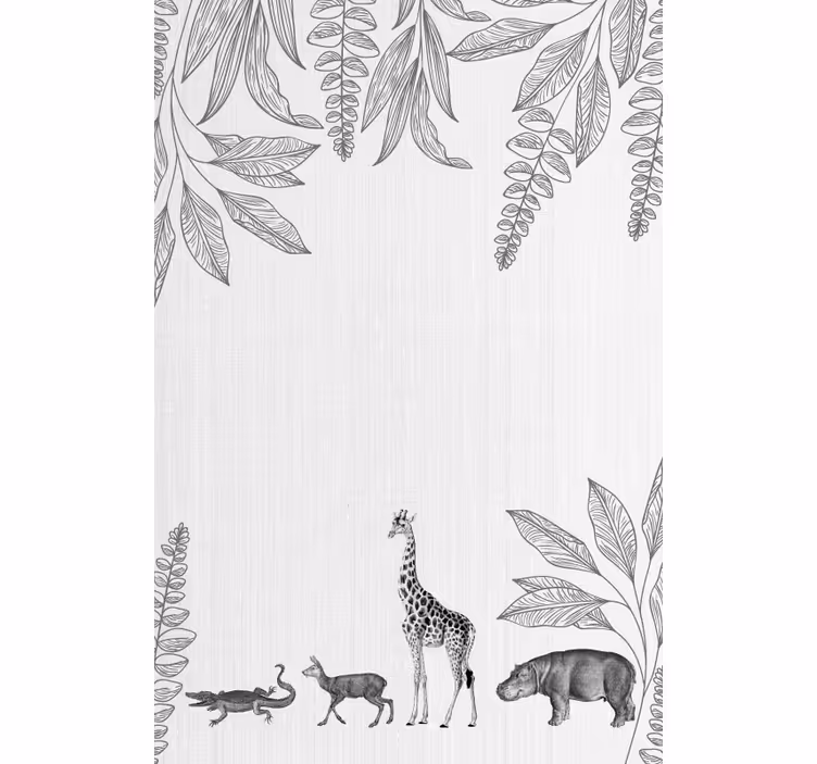 Estor enrollable infantil safari color gris - TenVinilo