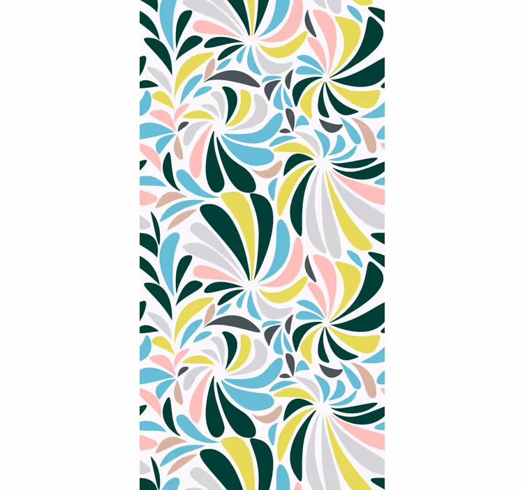 Cortina roller flores elegante patrón floral - TenVinilo