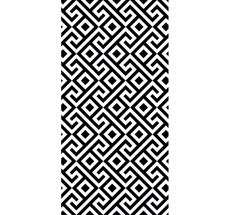Cortina roller textura blanco y negro geométrico - TenVinilo