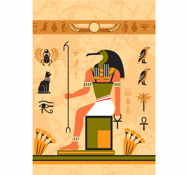 Cortina roller original deidad del antiguo egipto - TenVinilo