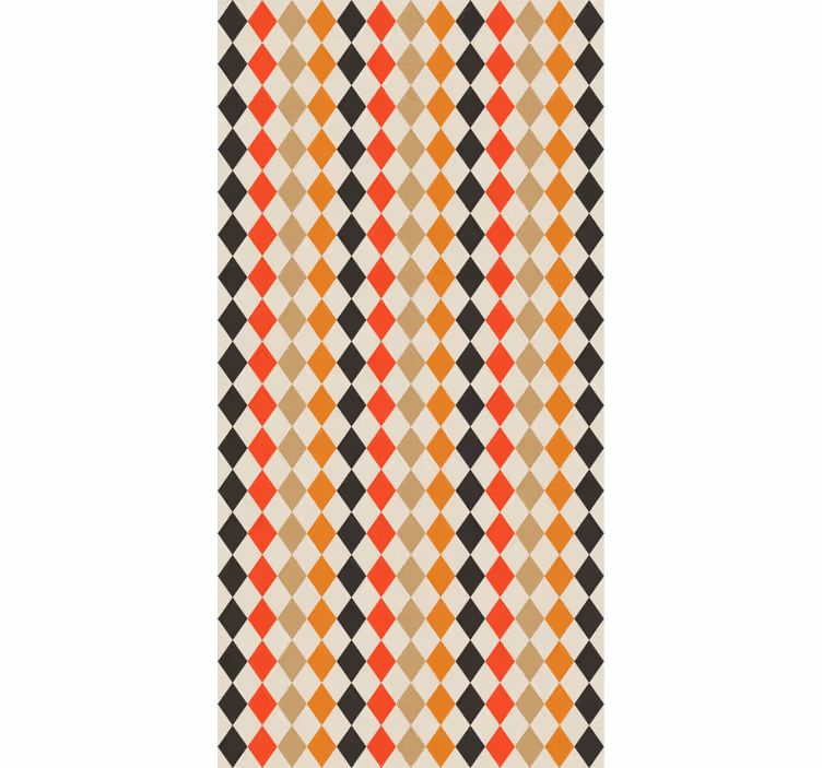 Cortina roller moderno tema de forma de diamante - TenVinilo