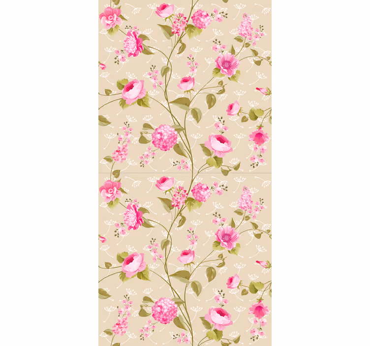 Estor enrollable cocina estampado vintage floral - TenVinilo