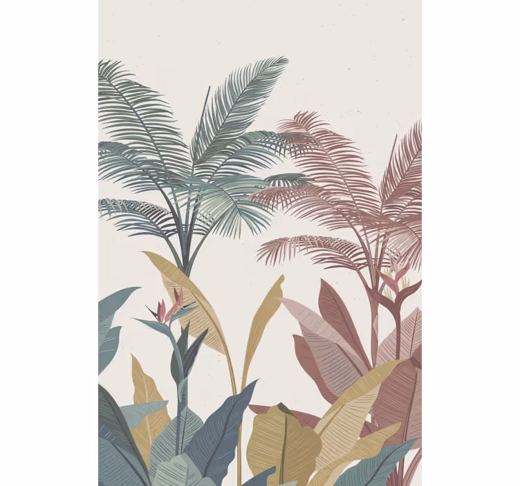 Estor árboles Plantas tropicales de terracota - TenVinilo