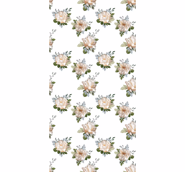 Cortina roller floral diseño de estilo cosmopolita - TenVinilo