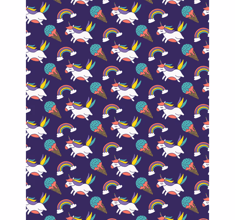 Estor infantil patrón de unicornio - TenVinilo