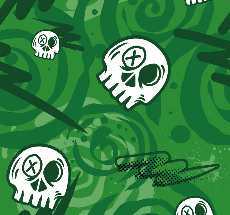 Estor juvenil calaveras de graffiti - TenVinilo