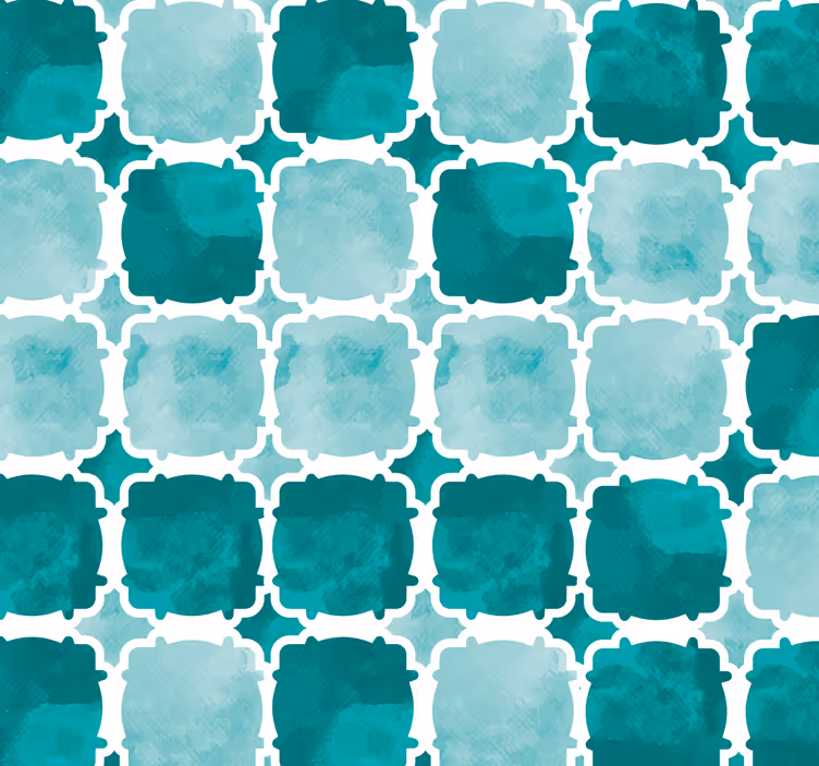 Estor para salón azulejos de acuarela - TenVinilo