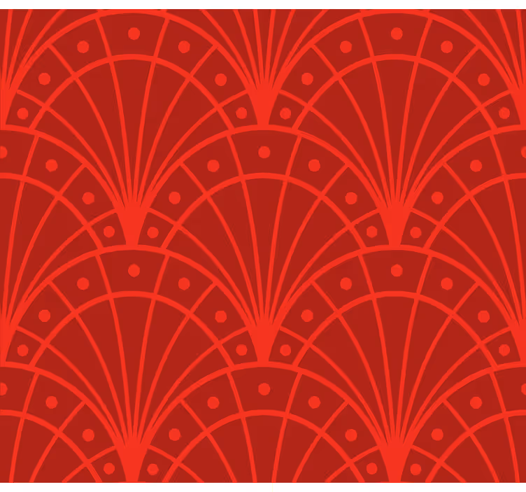 Estor para salón elegante art deco rojo - TenVinilo