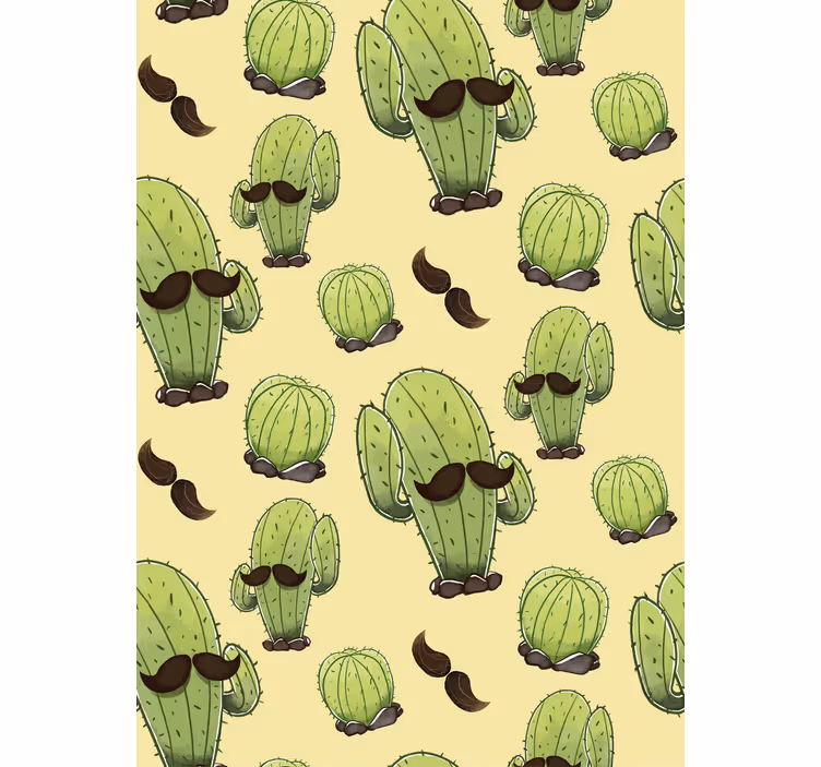 Estor para salón cactus con bigote - TenVinilo